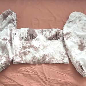 AUGST18 Tie Dye Brown Bustier
